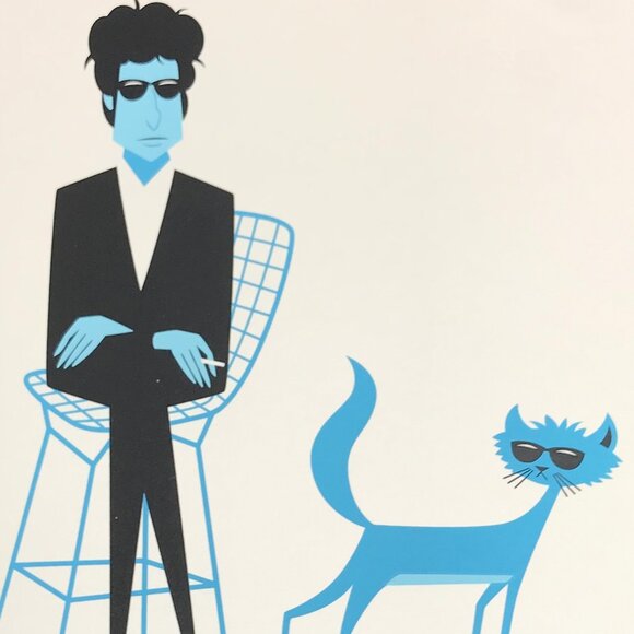 SHAG - Josh Agle 2017 "SMOKE" Bob Dylan Print # 47 of 200 Ltd ED Print - Picture 3 of 10
